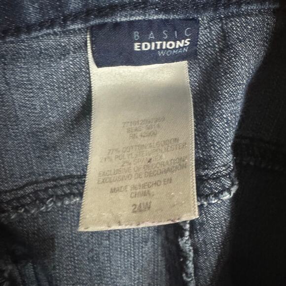 Basic Edition Women's Capri Denim Jeans Pants Plus‎ 24W - Picture 5 of 5